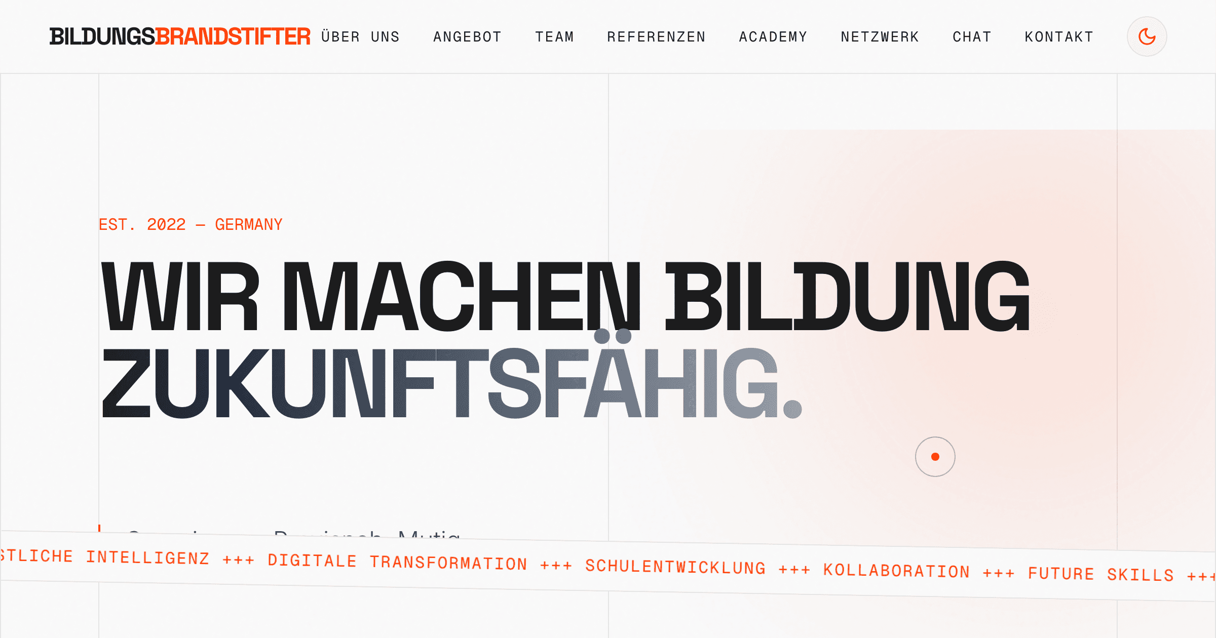 Bildungsbrandstifter KI-Showcase & Beratungswebsite