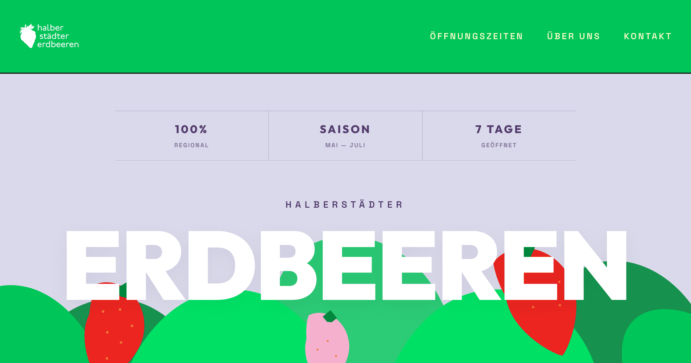 Halberstädter Erdbeeren – Saisonale Verkaufsseite